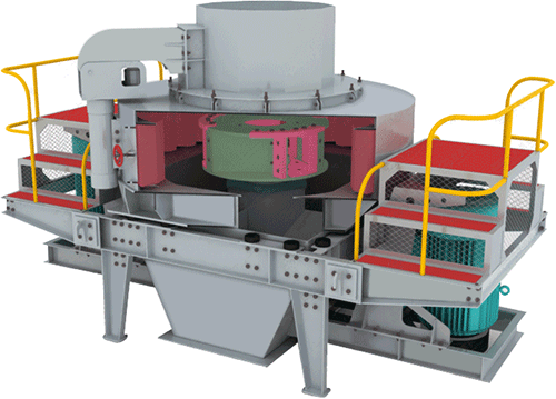 VSI sand making machine producing manufactured sand